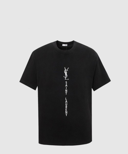 생로랑 로고 프린트 반팔