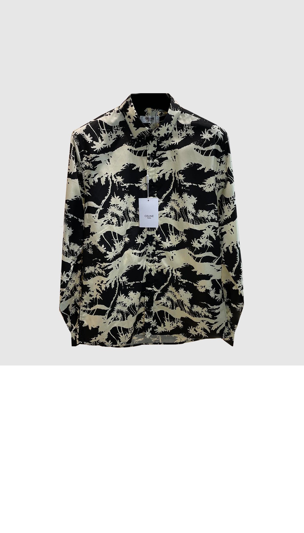 생로랑 로고 프린트 긴팔