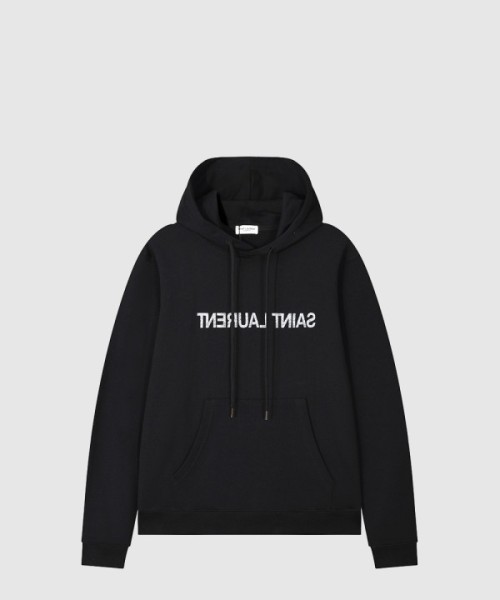 생로랑 로고 후드 긴팔