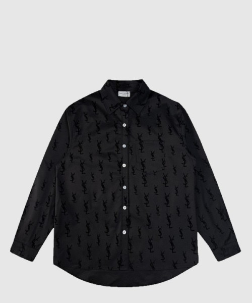 생로랑 로고 프린트 긴팔