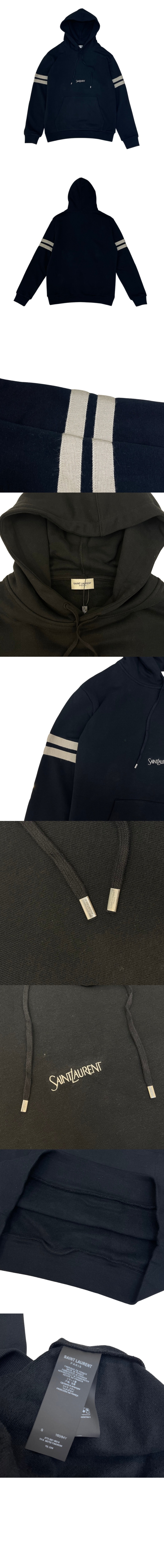 생로랑 로고 후드 긴팔