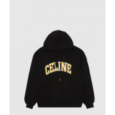 셀린느 후드티 로고 루즈 후디 플리스