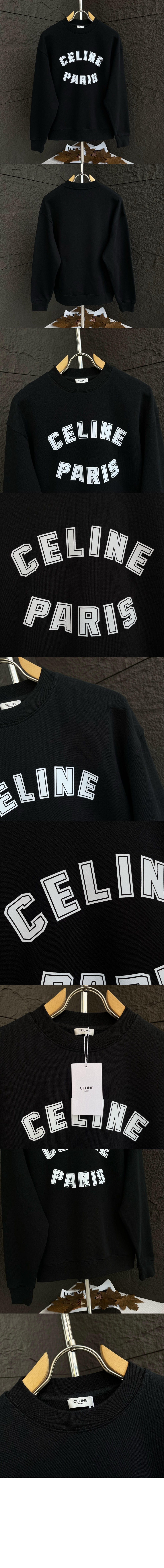 셀린느 루즈 스웨트셔츠 코튼 플리스