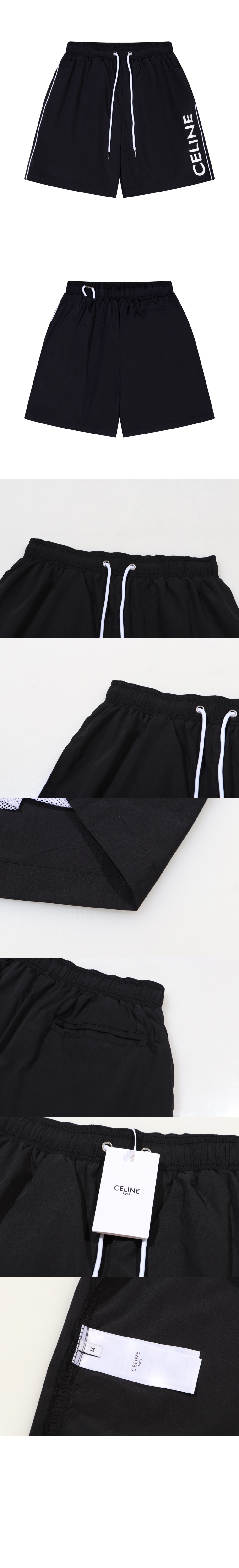 셀린느 파이핑 스윔 쇼츠 나일론