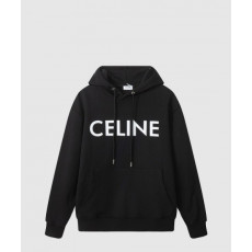 셀린느 로고 후드 긴팔