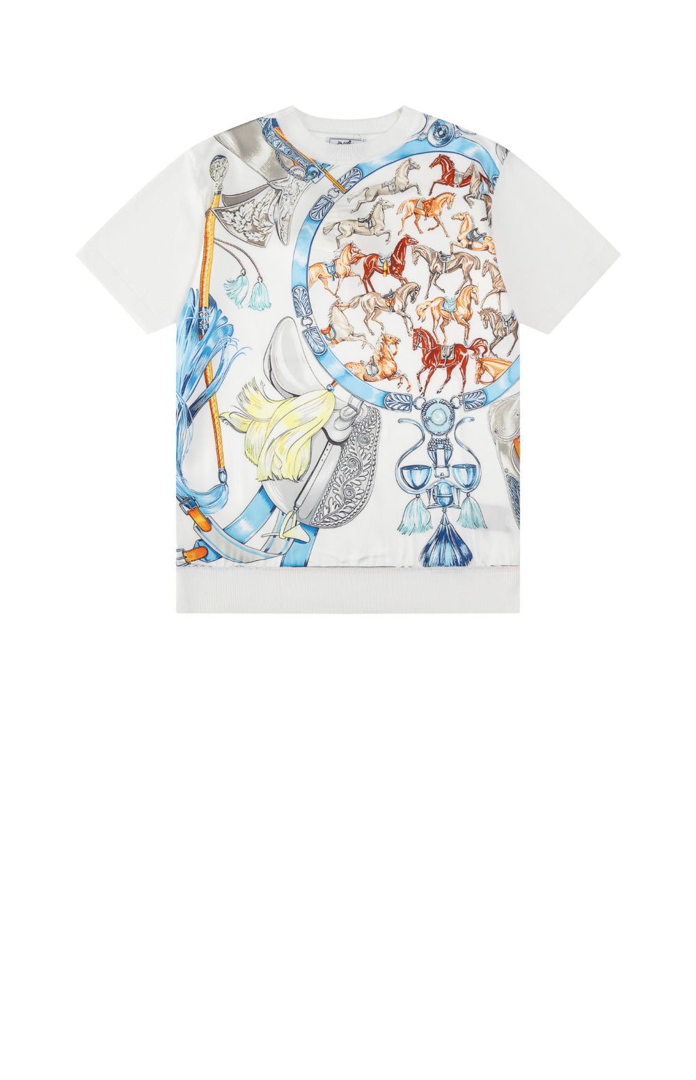 에르메스 로고 프린트 반팔