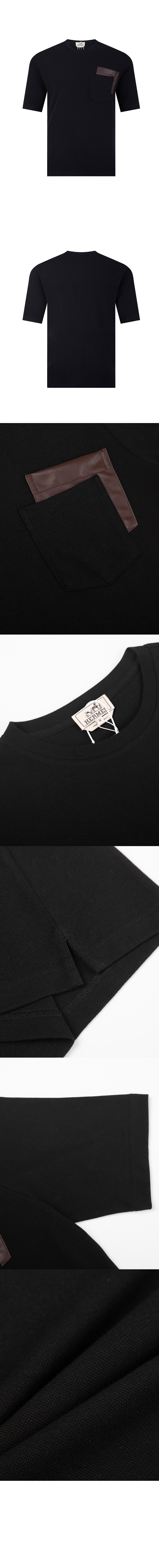 에르메스 로고 프린트 반팔