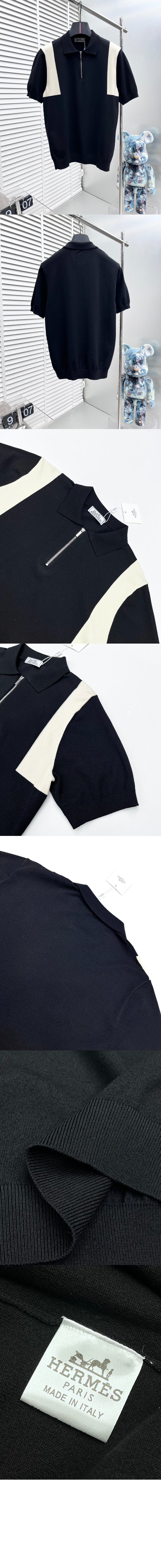 에르메스 폴로 니트 톱