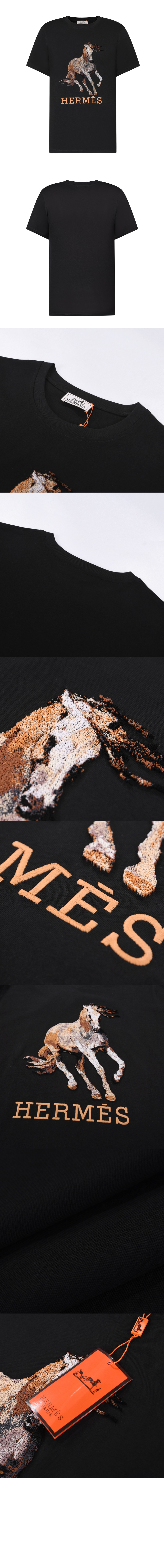 에르메스 플라워 코튼 톱