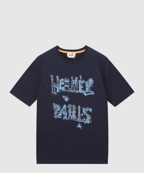 에르메스 로고 프린트 반팔