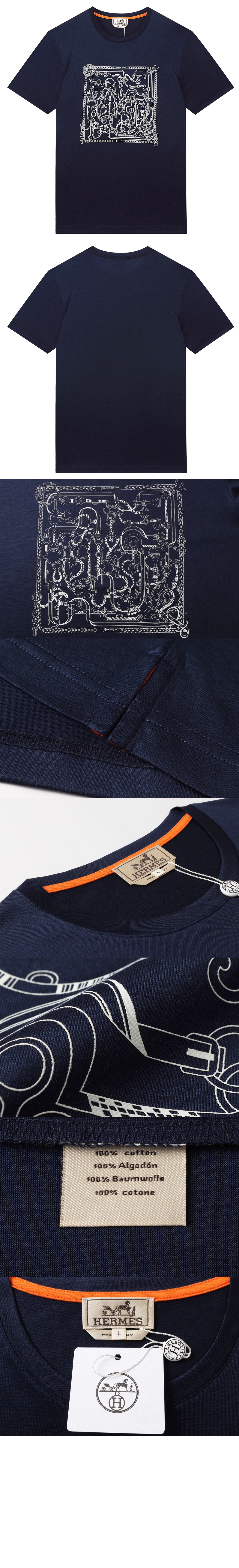 에르메스 플라워 코튼 톱