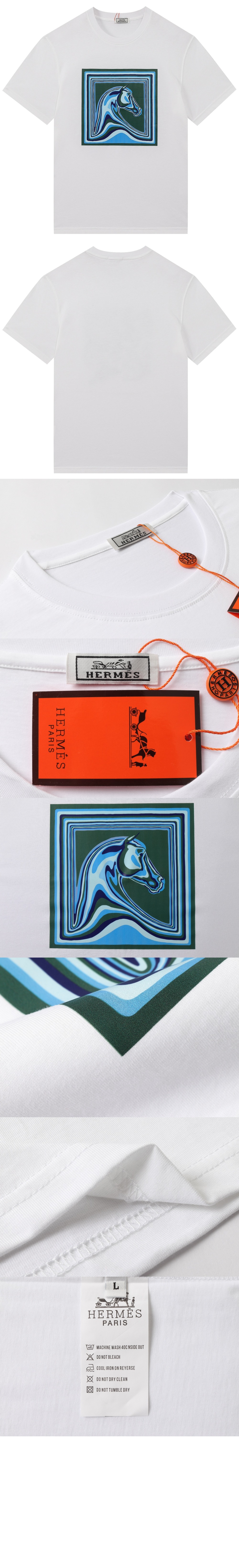 에르메스 플라워 코튼 톱