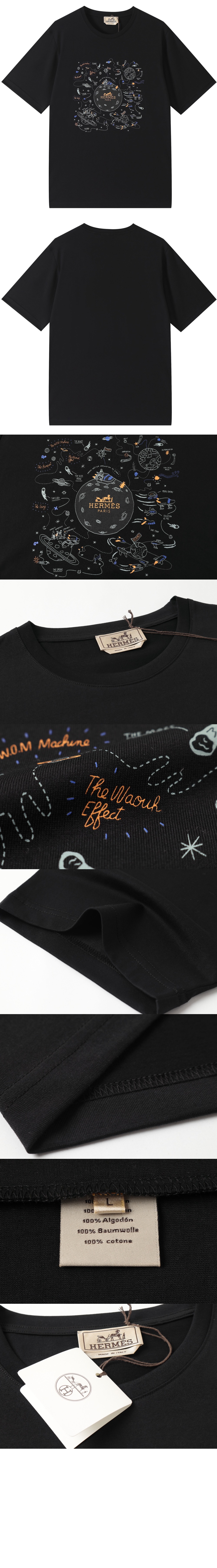 에르메스 플라워 코튼 톱