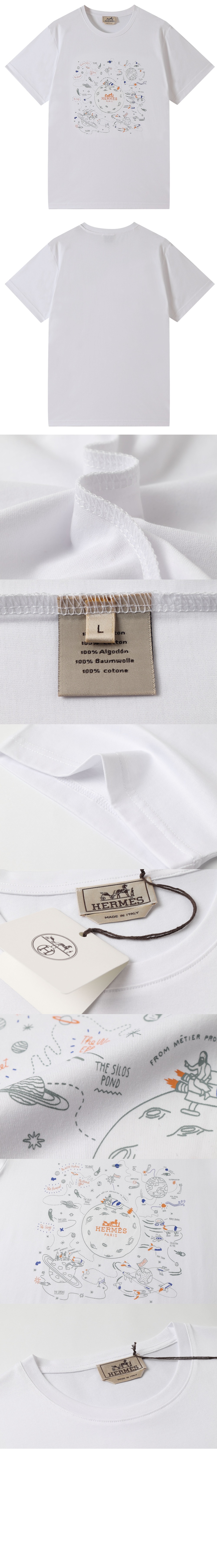 에르메스 플라워 코튼 톱