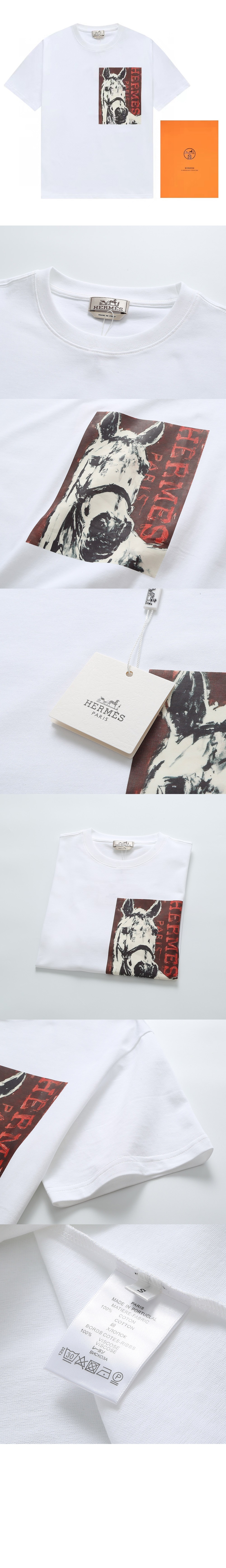 에르메스 플라워 코튼 톱