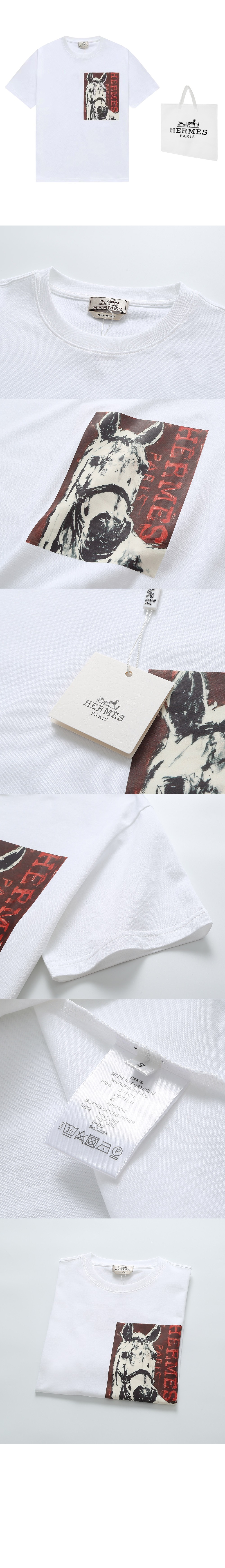 에르메스 플라워 코튼 톱