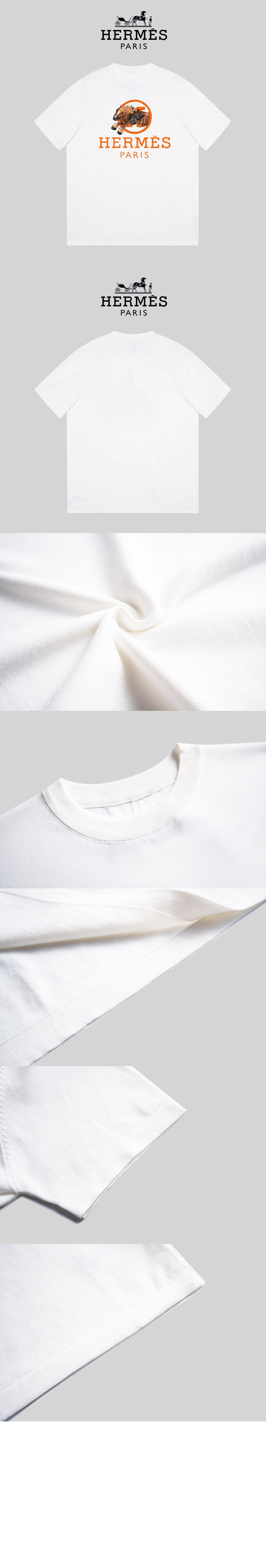 에르메스 플라워 코튼 톱