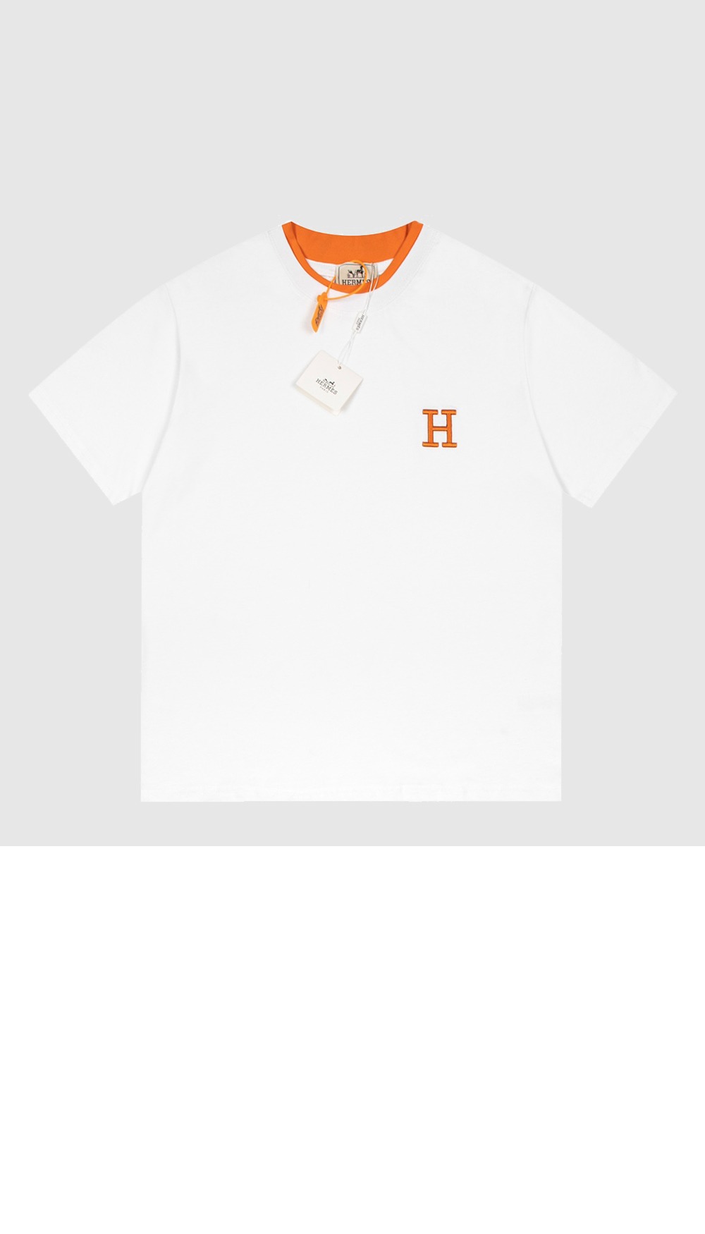 에르메스 로고 프린트 반팔
