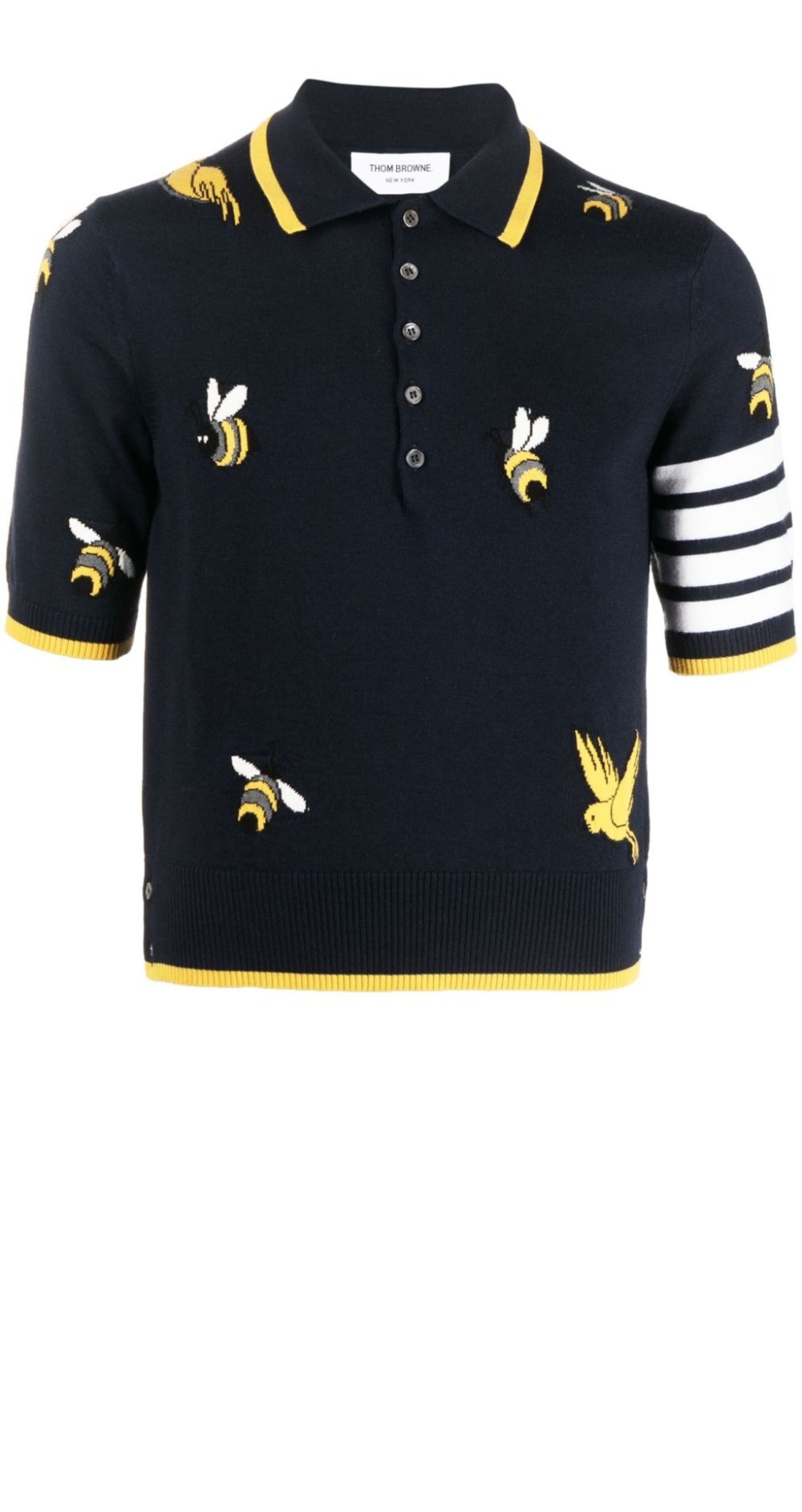 톰브라운 프린트 니트 톱