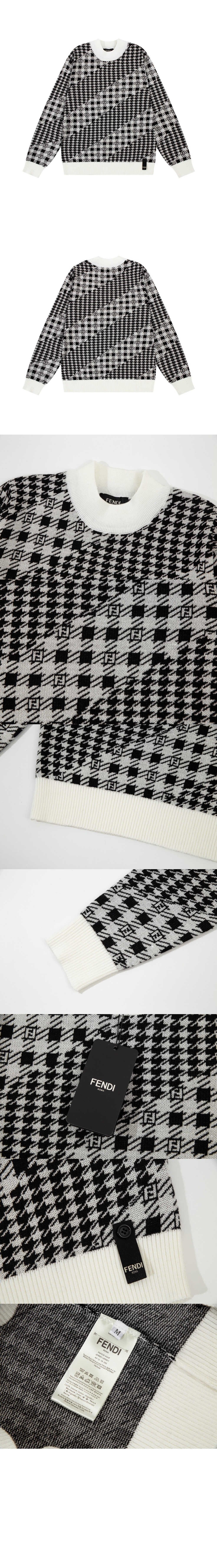 펜디 프린트 니트 톱