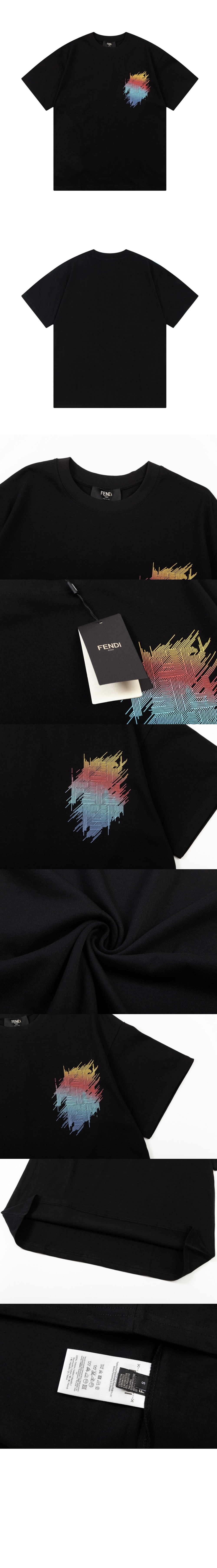 펜디 고 폴로 셔츠 플라워 코튼 톱