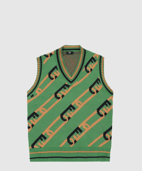 펜디 양털 조끼