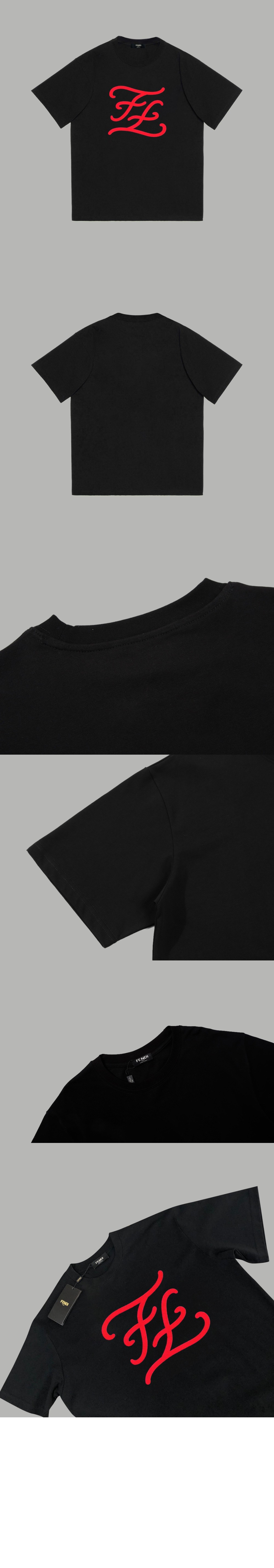 펜디 로고 프린트 반팔