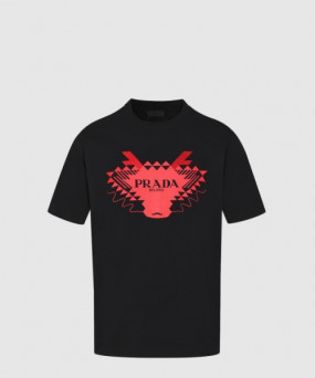 프라다 플라워 코튼 톱