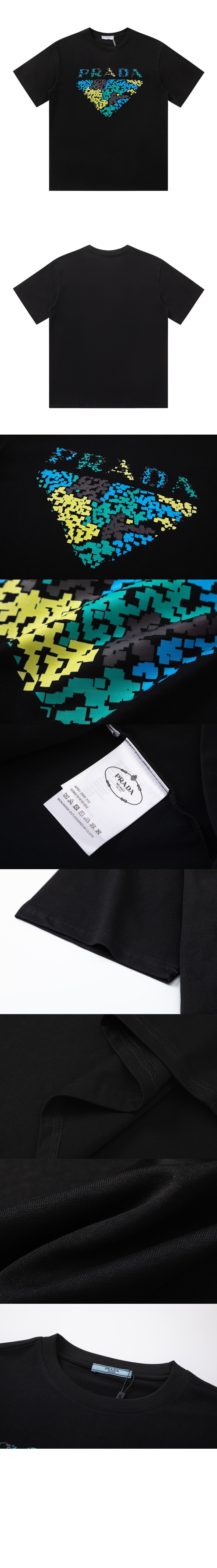 프라다 플라워 코튼 톱