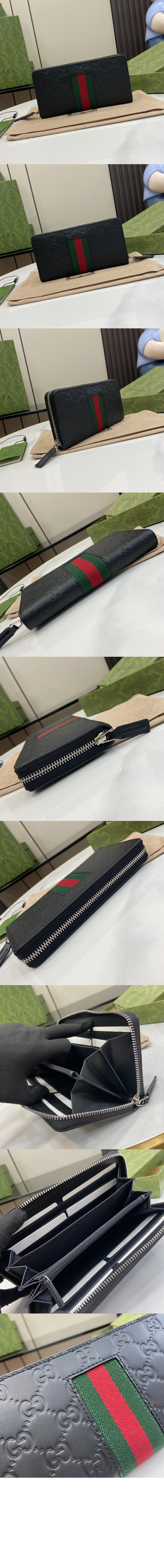 구찌 장지갑 시그니처 웹 408831