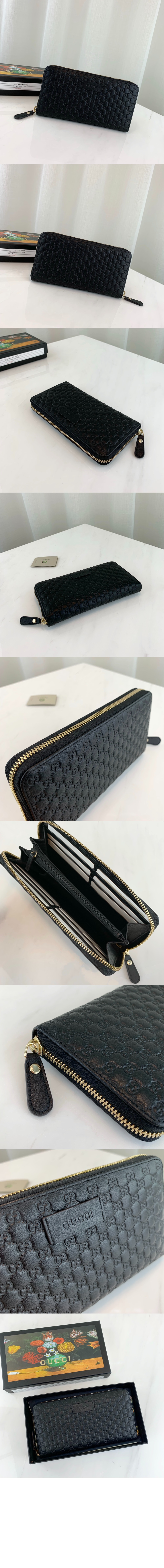 구찌 마이크로시마 지퍼월렛 449391