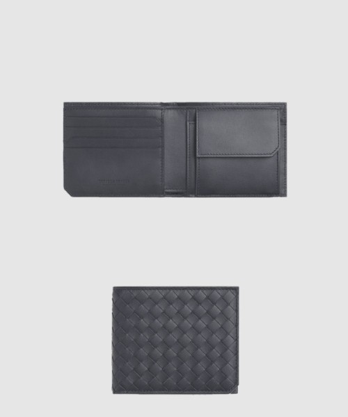 보테가베네타 동전 지갑을 갖춘 인트레치아토 피콜로 폴더형 지갑 805654