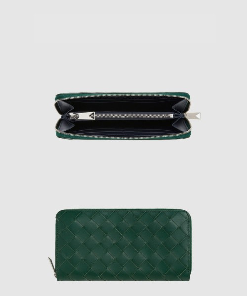 보테가베네타 인트레치아토 지퍼-어라운드 지갑 593217