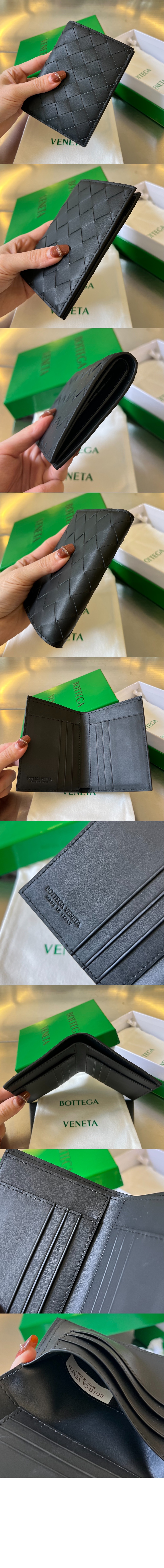 보테가베네타 인트레치아토 플랩 지갑 742143