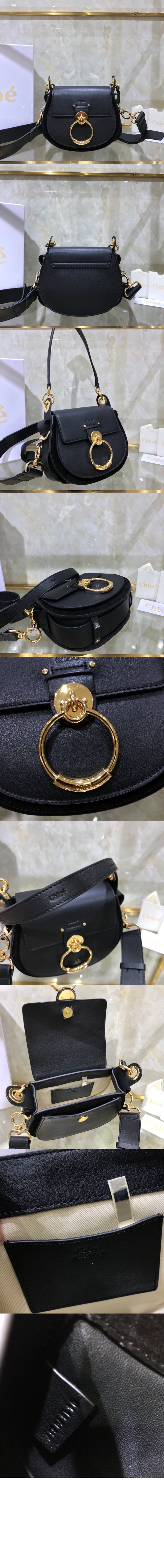 끌로에 샤이니 & 스웨이드 가죽 Tess 스몰백 AS751