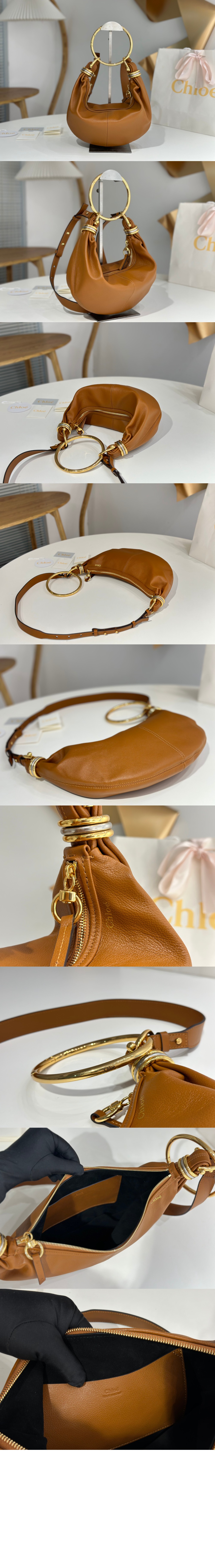 끌로에 그레인드 가죽 Marcie 스몰 Bracelet 호보백 AS611