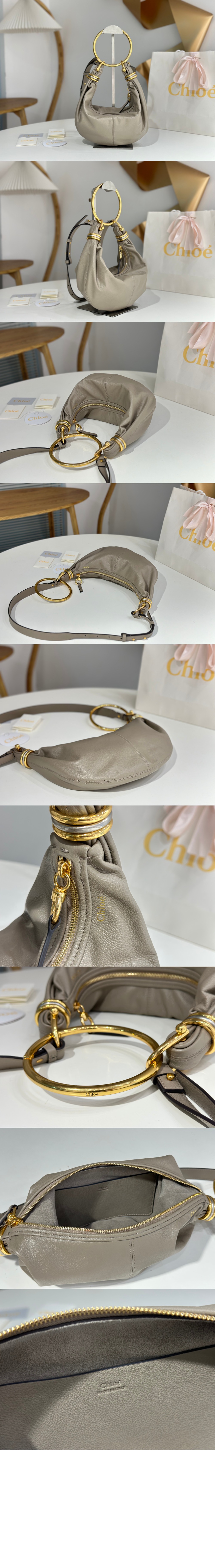 끌로에 그레인드 가죽 Marcie 스몰 Bracelet 호보백 AS611