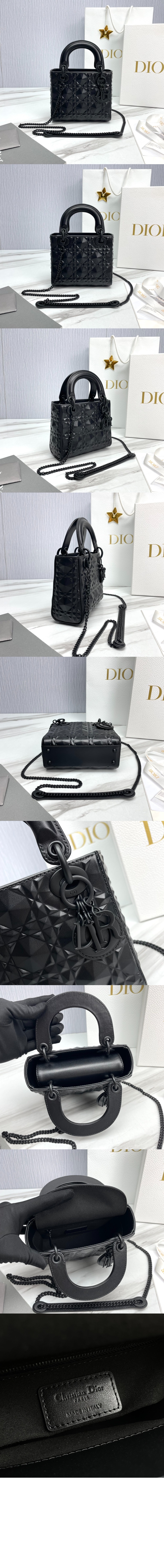 디올 레이디백 다이아몬드 까나쥬 미니 M0505