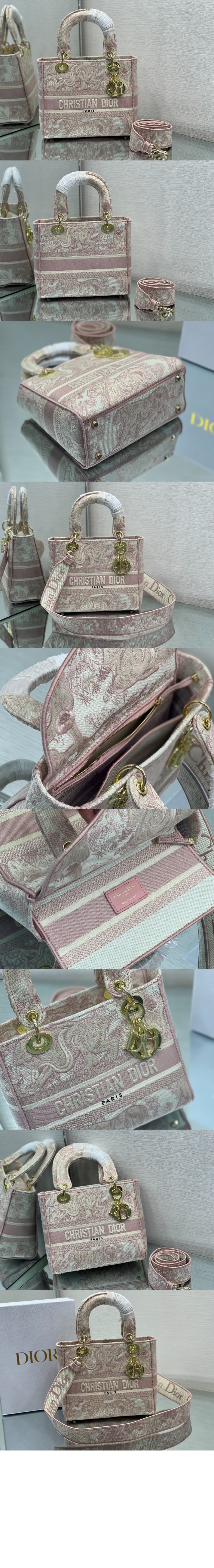 디올 레이디백 디라이트 미듐 M0565