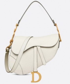 디올 Saddle 스트랩백 라떼 그레인 송아지 가죽 크기: 25.5 x 20 x 6.5cm (길이 x 높이 x 너비)