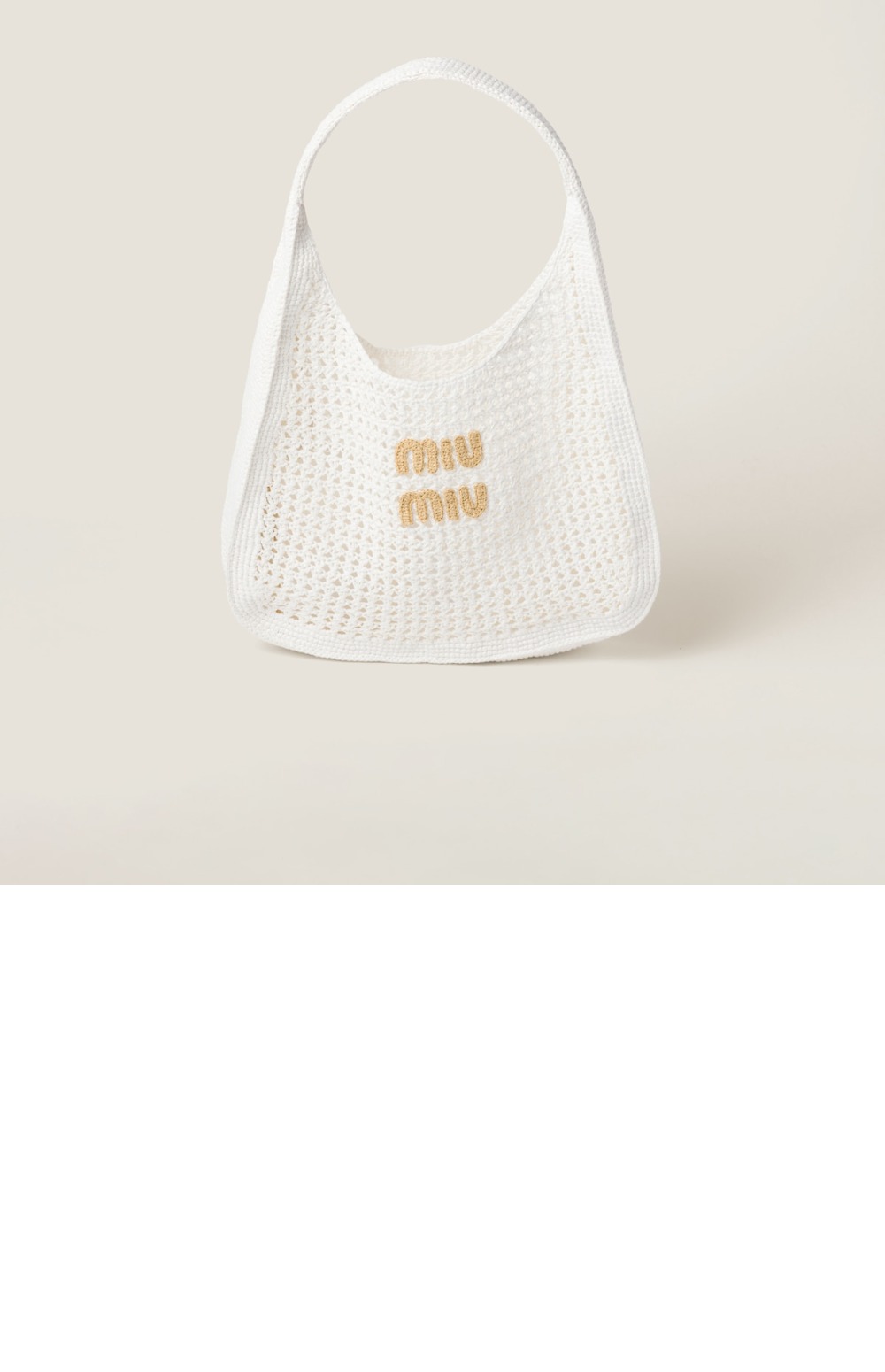 미우미우 우븐 패브릭 호보백 5BC116