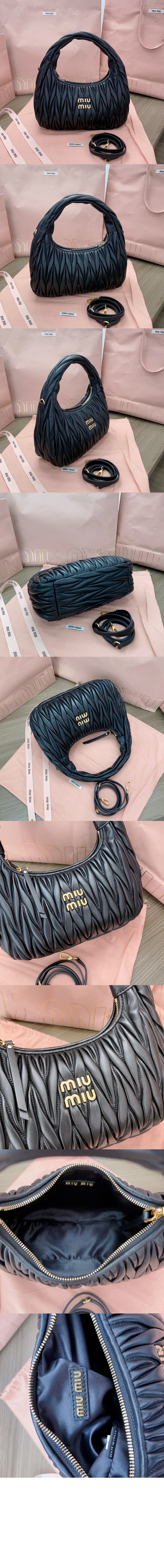 미우미우 완더 마테라쎄 나파 가죽 호보백 5BC153