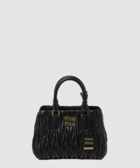 미우미우 마테라쎄 나파 가죽 핸드백 5BA259