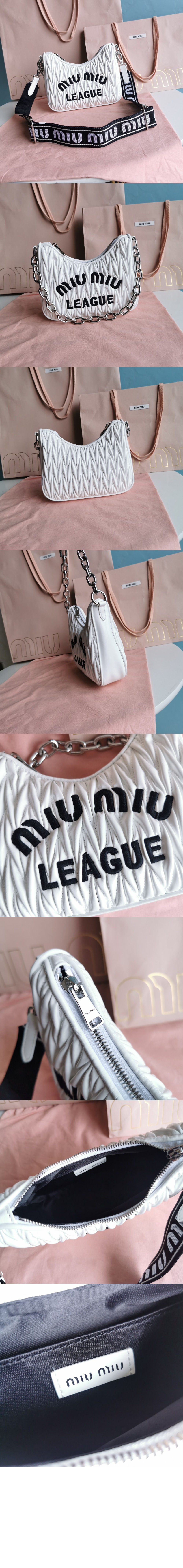 미우미우 마테라쎄 데님 숄더백 5BH211