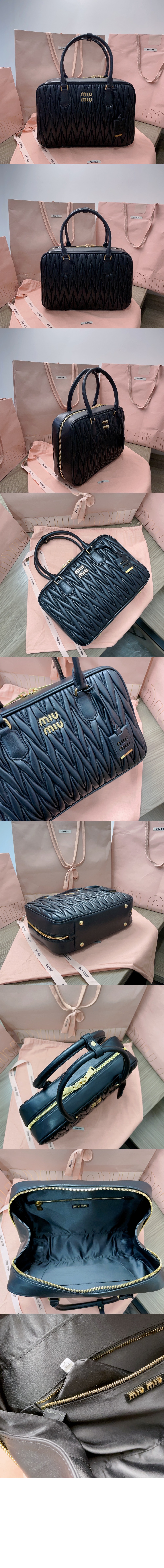 미우미우 아르카디 마테라쎄 나파 가죽백 5BB133