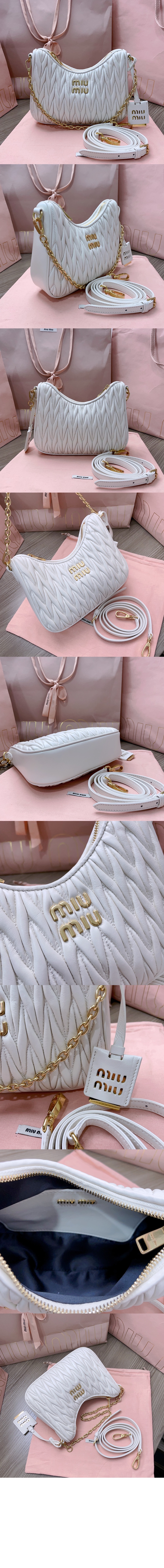 미우미우 마테라쎄 나파 가죽 숄더백 5BH211