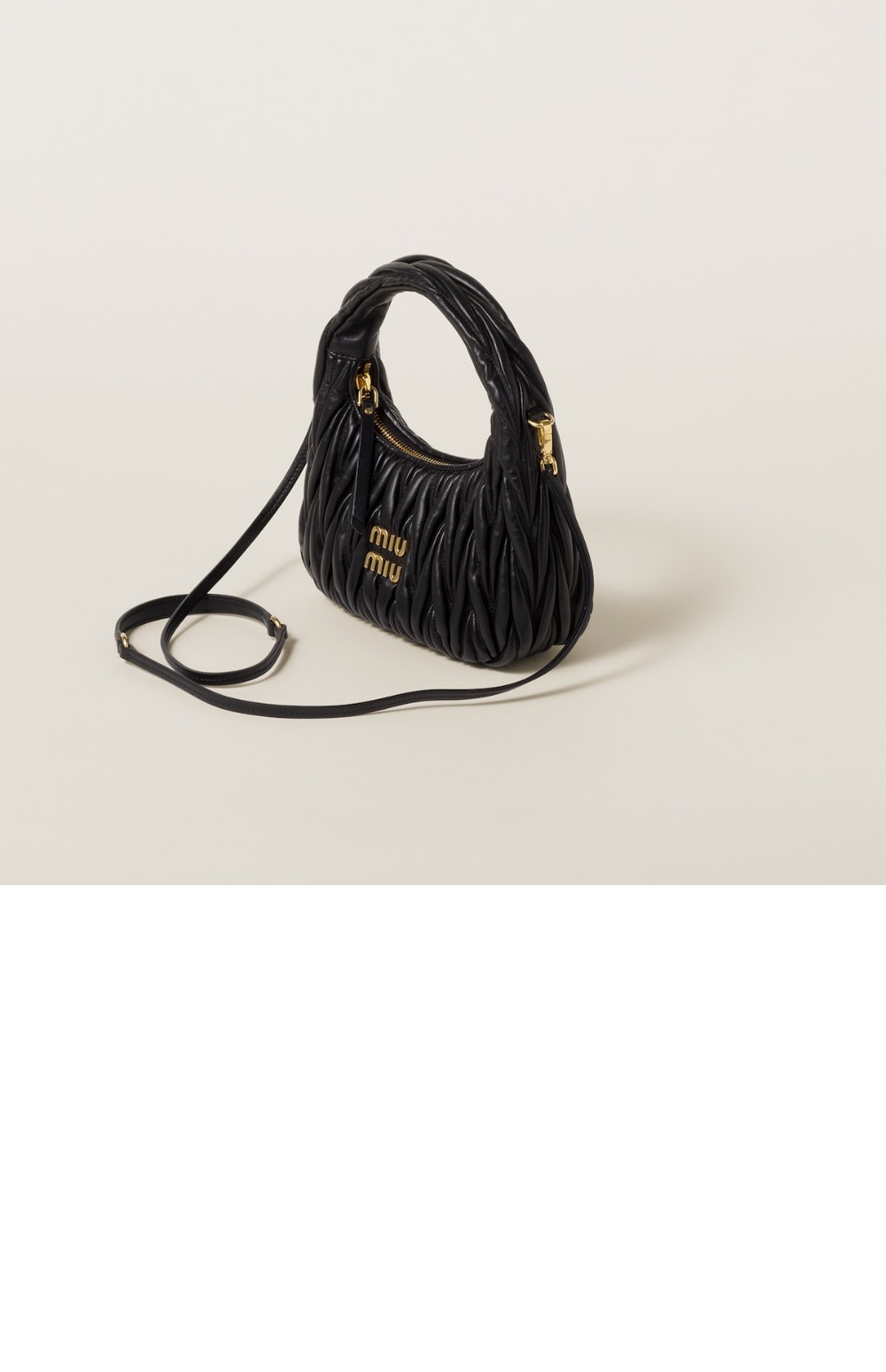 미우미우 완더 마테라쎄 나파 가죽 호보백 5BC125