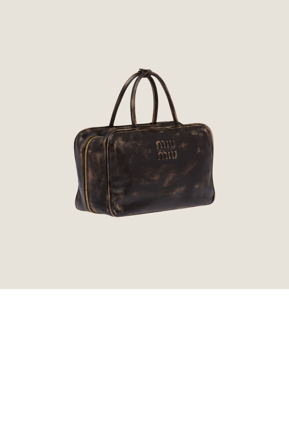 미우미우 레더 탑핸들백 5BB117