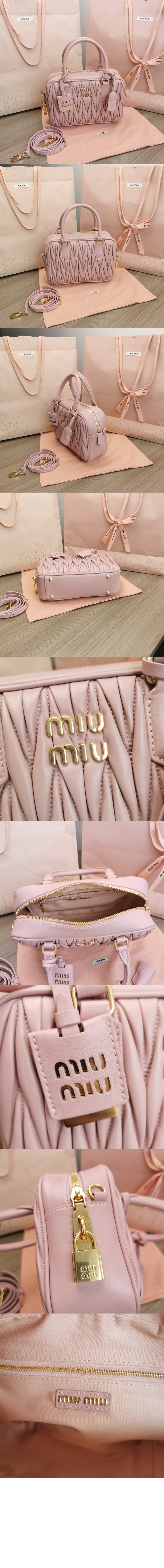 미우미우 아르카디 마테라쎄 나파 가죽백 5BB124