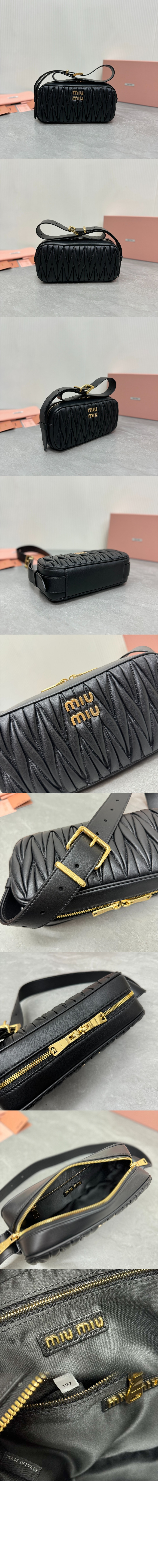 미우미우 마테라쎄 나파 가죽 숄더백 5BC158